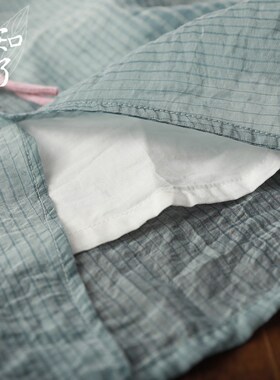 知了童 装春夏女童七分袖中式长袍宽松双层连衣裙儿童K3597