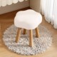 实木北欧羊羔绒云朵化妆凳女生卧室可爱简约化妆椅家用客厅换鞋 凳