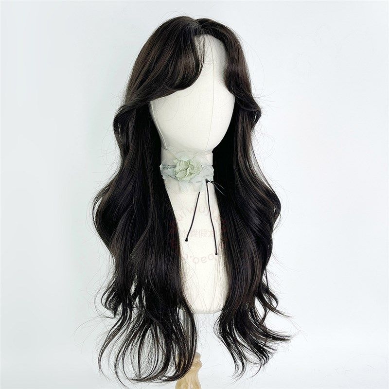 中分假发全头套女大波浪黑色长卷发lolita八字刘海cos万用自然韩,美发护发/假发,日常整顶假发,淘宝优惠券,粉丝福利购,淘宝优惠卷