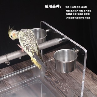 183小宠物鹦鹉站架新款中大型鹦鹉磨砂站杆架子亚克力架桌面站架