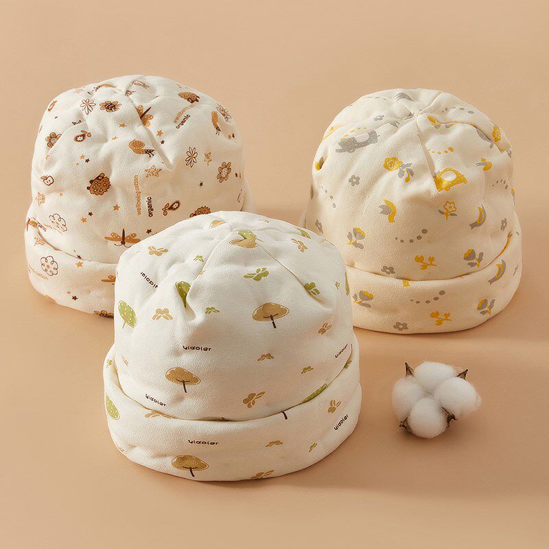 儿童秋冬季手工纯棉花帽子女士产后坐月子厚款帽子产妇孕妇亲子帽