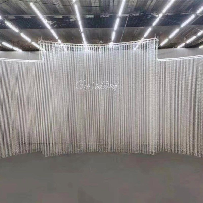 婚庆压克力珠帘背景屏风婚庆道具水晶婚礼现场装饰舞台背景镂空帘