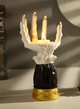创意手掌烛台托盘气氛装饰摆件工艺品客厅桌面家居好物高级感饰品