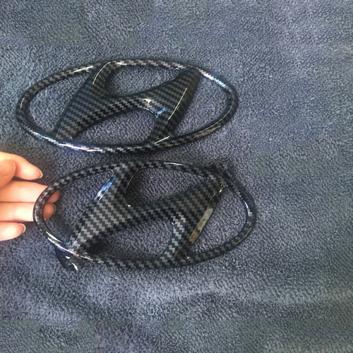 适用于18 19 20年款现代IX35新悦动胜达IX45改装黑色汽车前后车标