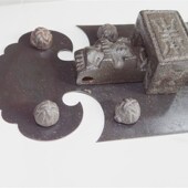 铜配件古典家具大门铁门栓插销铜铁配件 仿古中式 向铃铜艺