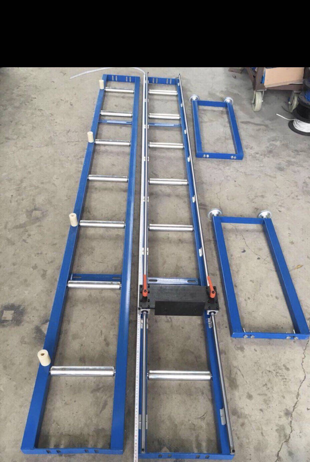定位架切割机送料架切铝机托料架45度切割铝材机托料定位架