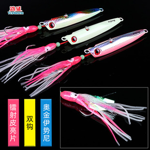 路盛大克重炎月鳕鱼铁板鱼头坠200g至500克夜光船钓鲈黑黄石斑鱼