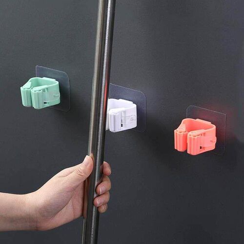 Mop hook wall hanging buckle perforation free broom storage
