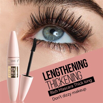 5-color Mascara Thick Long Curly Waterproof Non-blooming Thr