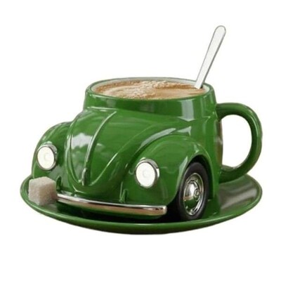 Funny Beetle Shaped Coffee Mug Unique Handmade Beetle