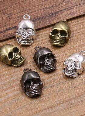10Pcs 11*20mm 3 Color Skull Ghost Head Charms Halloween Pend