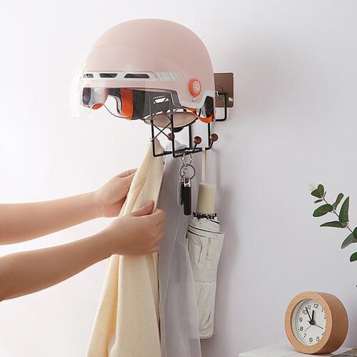 RecabLeght Motorcycle Helmet Rack Punch-Free Bathroom Shelf