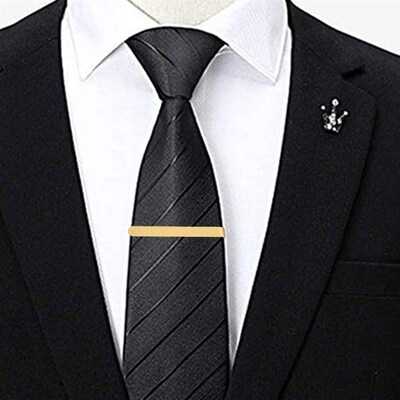 New Tie Clips Mens Metal Necktie Bar Dress Shirts Tie Pin F