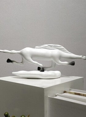 创意艺术马雕塑摆件追风飞马酒店大堂客厅办公室桌面装饰艺术陈设