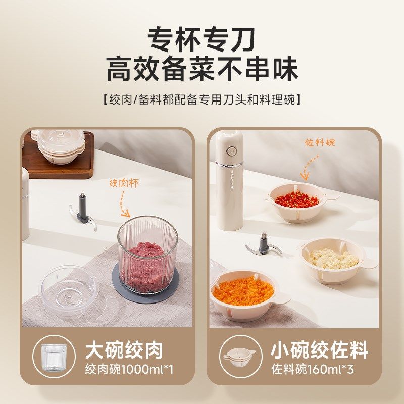 顺然绞肉机佐料机多功能家用20新款小型碎肉辅食料理绞馅搅拌机,厨房电器,绞肉/碎肉/绞菜机/佐料机,淘宝优惠券,粉丝福利购,淘宝优惠卷