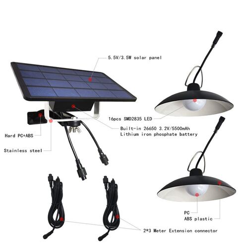 Double Heads 16*2 LED Solar Light Outdoor/Indoor Solar Chand