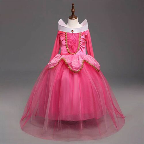 Girls Sleeping Beauty Aurora Cosplay Dress Off Shoulder Prom