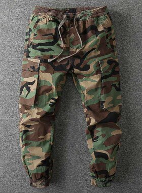 Spring New Mens Casual Pants Youth Loose Camouflage Pants C