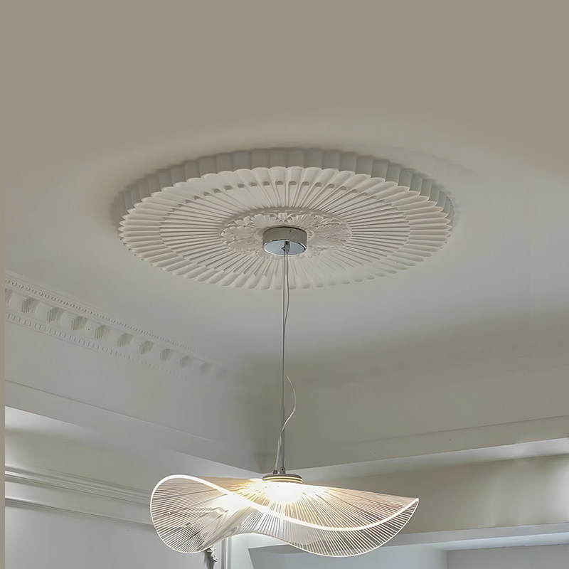 PU灯盘圆形吊顶法式仿石膏灯座天花板装饰线欧式穹顶棚顶装饰圆盘,基础建材,相框线条,淘宝优惠券,粉丝福利购,淘宝优惠卷