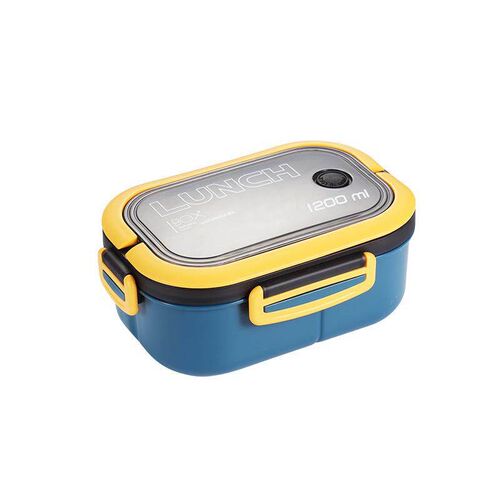 Portable Hermetic Lunch Box 2 Layer Grid Children Student Be
