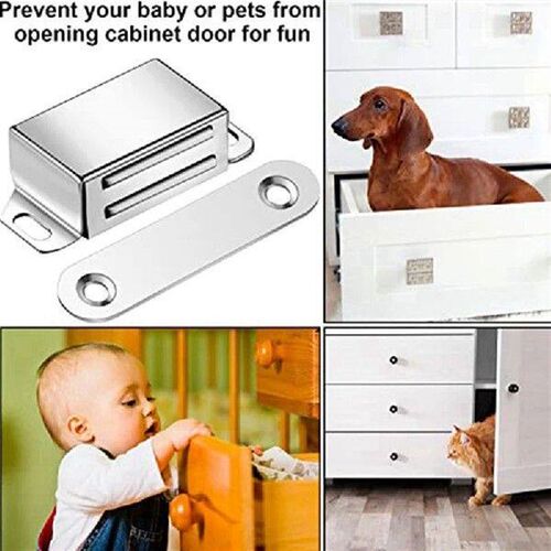 48 Pcs Magnetic Cabinet Locks 25Lb Magnetic Door Catch