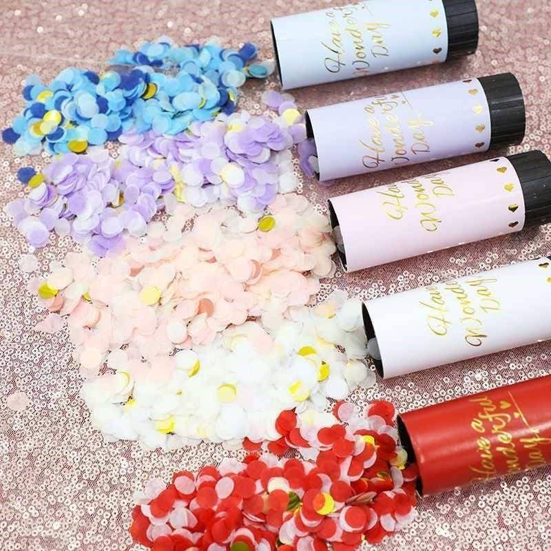 2 pcs Confetti Party Popper Cannon Handheld Fireworks0图片