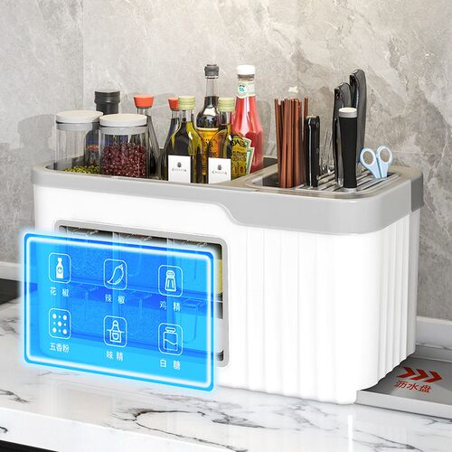 Kitchen Storage Rack Seasoning Box Multi-function Chopstick