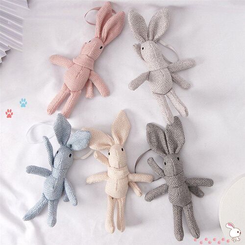NEW Rabbit Plush , Animal Stuffed Dress Rabbit Key chain TOY