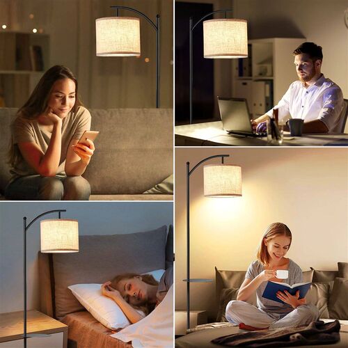 Floor Lamp With 3 Color Temperatures, Standing Lamp With Mag