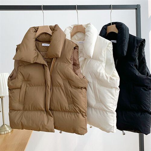 Woman Female Quilted Winter Coat Waistcoat Clothes Womens S