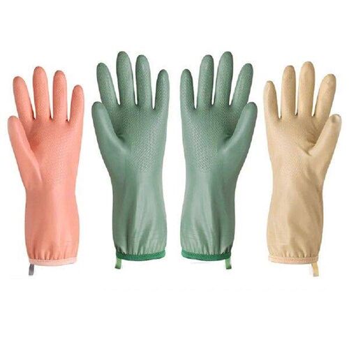 2Pairs Reusable Dishwashing Gloves Thickened Non-Slip