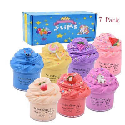 4 Pack Scented Upgrade Butter Scented Slime Kit Foaming Glue