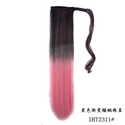 Colorful DualColor Gradient Magic Tape Clipon Ponytail Lifel