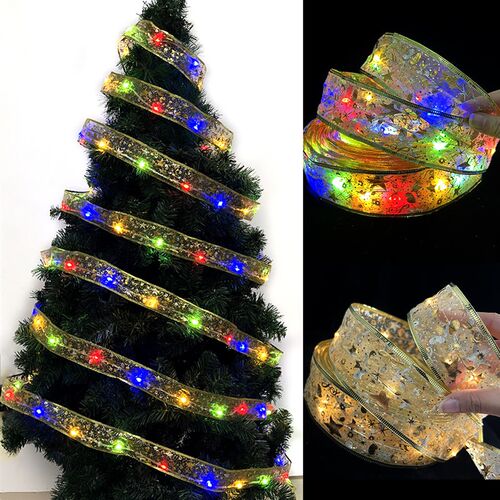 Christmas tree decoration LED lights Double ribbon lights