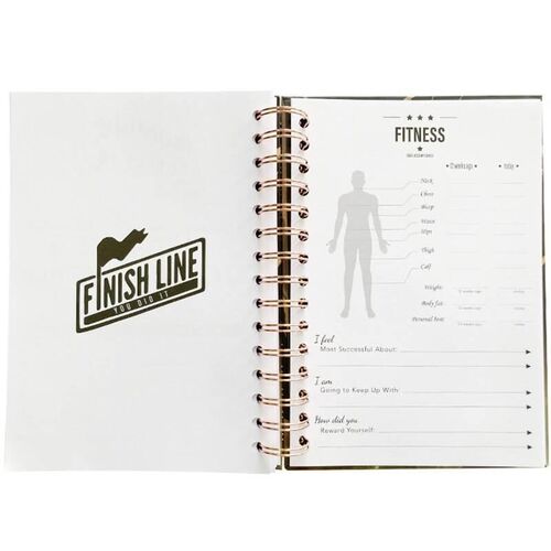 fitness journal exercise food work out weekly daily planner