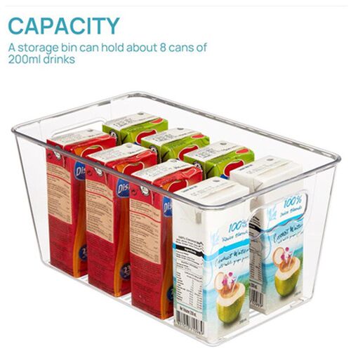 Clear Plastic Storage Bins Pantry Organizer Bins