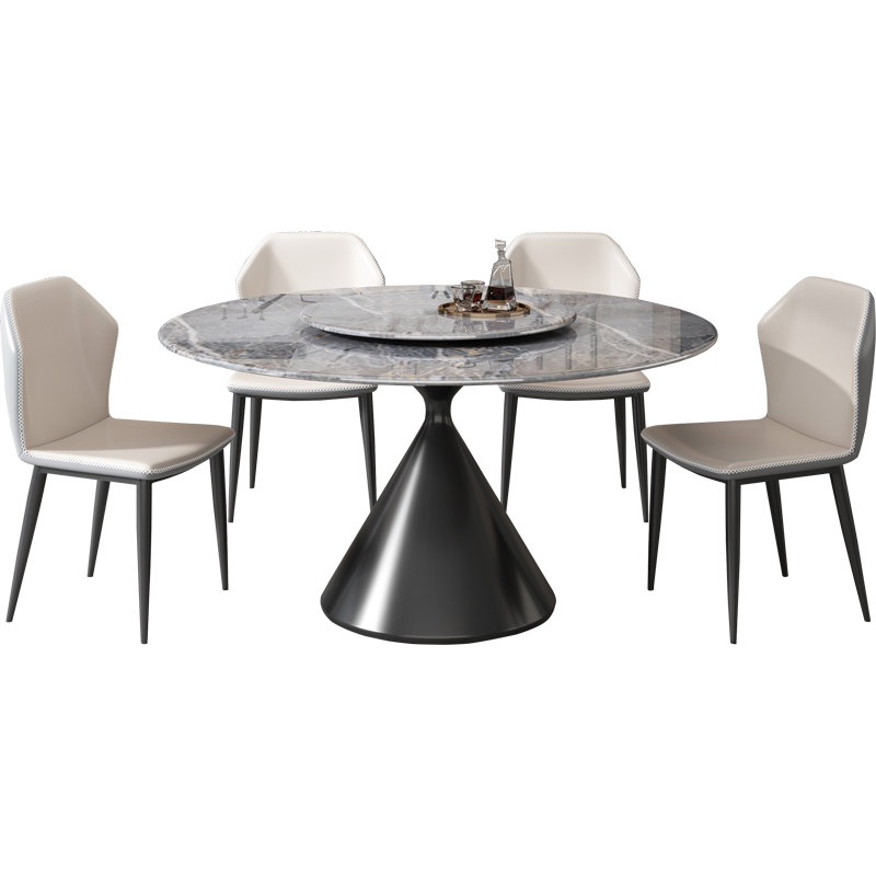 微晶石意式极简岩板餐桌大理石转盘圆餐桌家用小户型餐厅吃饭桌子,住宅家具,岩板餐桌,淘宝优惠券,粉丝福利购,淘宝优惠卷