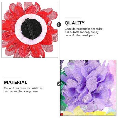 10 Pcs Flower Collar Fake Flowers Chiffon Decorate