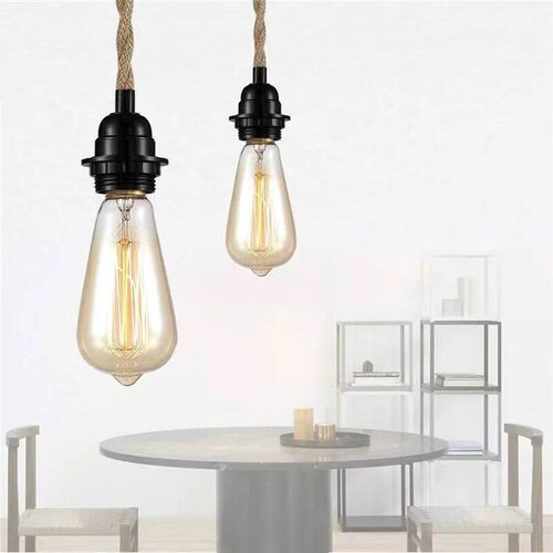 Power Cord Pendant Light 2M 2.5M 4M Hemp Rope Cables E26 E27