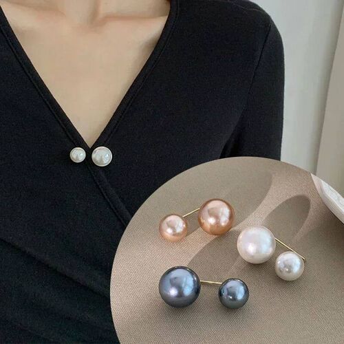 3Pcs/Set Double Pearl Brooch Pins Anti-fade Exquisite