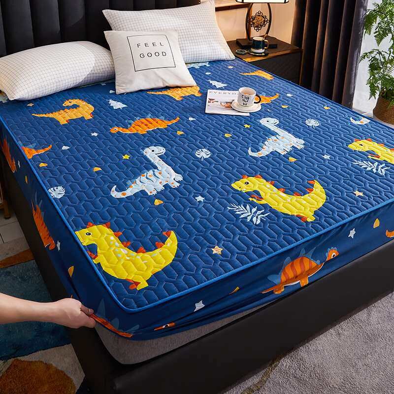 Quilted Bed Cover Single Piece Waterproof Thickened Urine-pr - 实物图