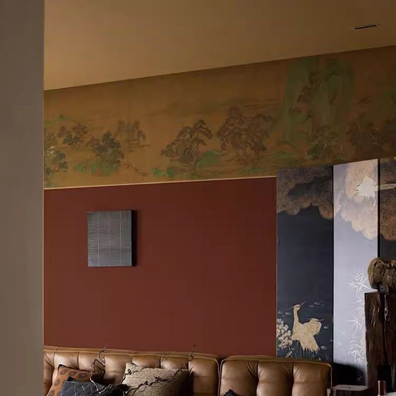 中式客厅背景墙壁纸墙布复古风青山绿水全屋定制卧室床头墙纸壁布,家装主材,无纺布墙纸,淘宝优惠券,粉丝福利购,淘宝优惠卷