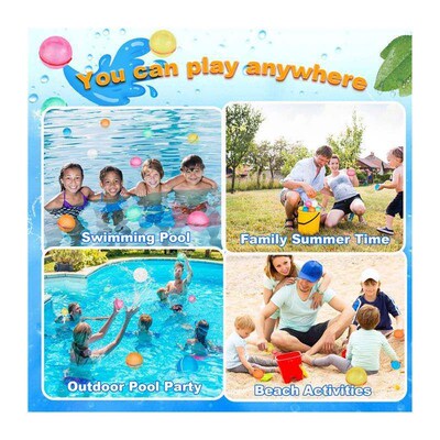 6 /12 /24 PCS Splash Balls Reusable Water Balloons Bombs