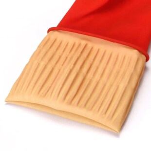 1 Pair Heavy Duty Rubber Gloves with Extra Long Cuffs Safety