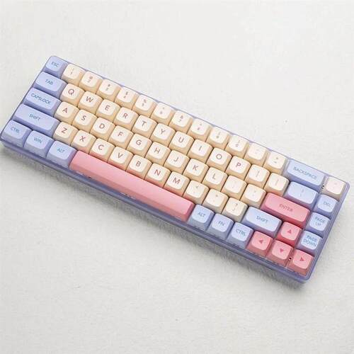 Marshmallow 132 Keys Keycaps PBT Dye Sublimation XDA Profile