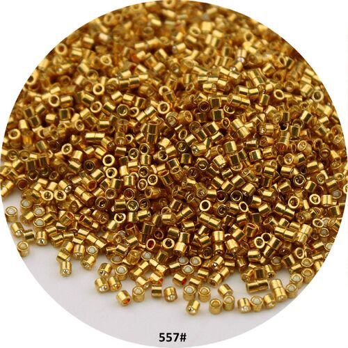 2000pcs 11/0 Glass Beads 1.6mm Uniform Metallic Opaque Color