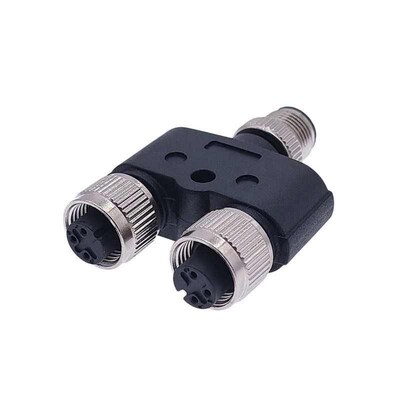 1pcs Waterproof aviation connector M12  male to female plug