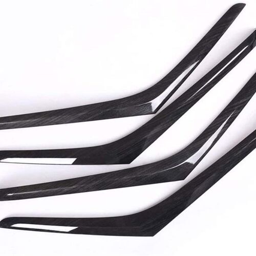 Dark Wood Grain Car Interior Door Decoration Strips Trim 4pc