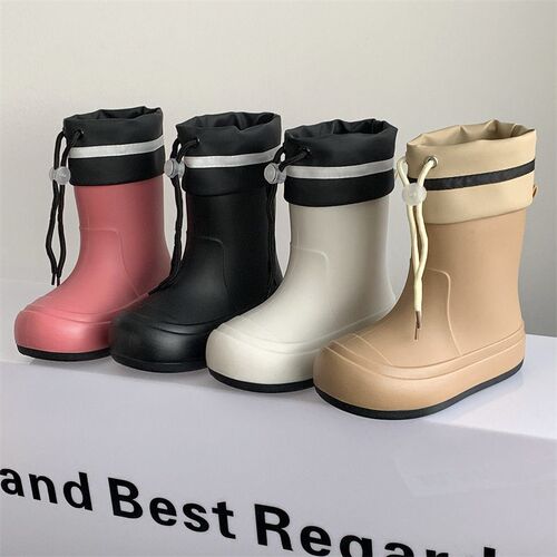 Cute Childrens Rain Boots With Cuffs, Outdoor Cute Student
