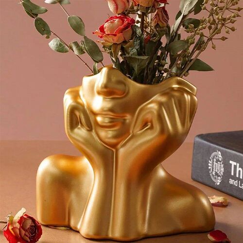 Scandinavian Resin Vase Human Body Modeling Art Flower Arran